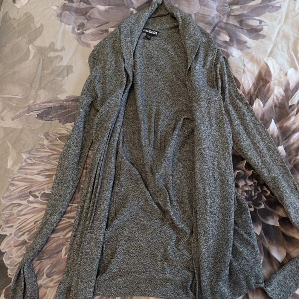 Express Charcoal Women's Open Cardigan